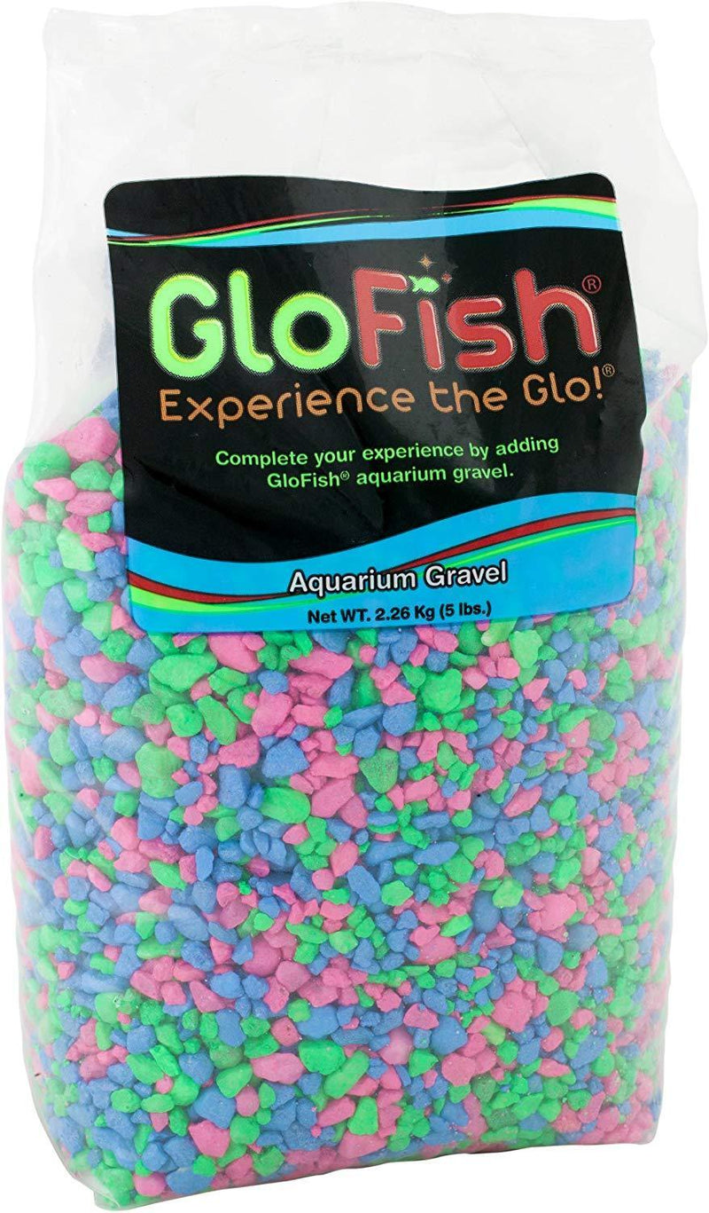 GloFish Aquarium Gravel, Fluorescent Colors, 5-Pound