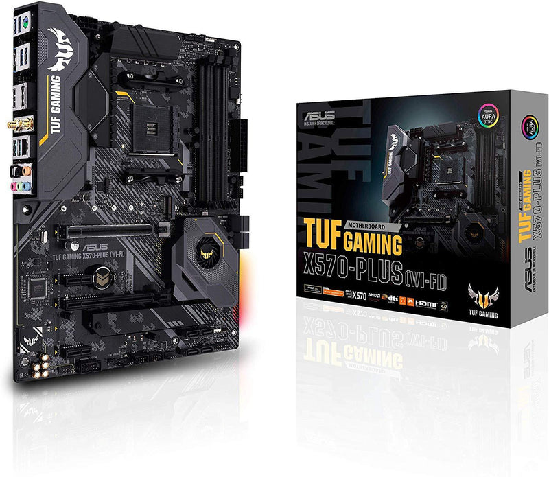 ASUS AM4 TUF Gaming X570-Plus (Wi-Fi) ATX Motherboard with PCIe 4.0, Dual M.2, 12+2 with Dr. MOS Power Stage, HDMI, DP, SATA 6Gb/s, USB 3.2 Gen 2 and Aura Sync RGB Lighting