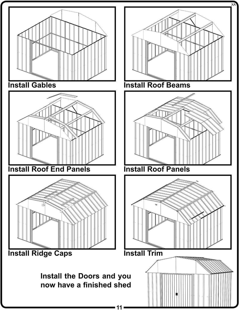 Arrow Shed VS1014 Vinyl Coated Sheridan 10-Feet by 14-Feet Steel Storage Shed