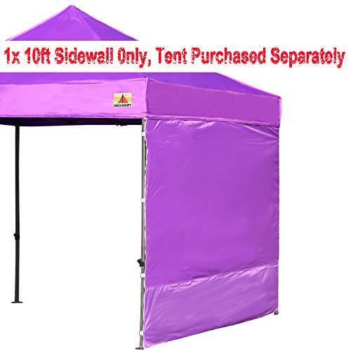 ABCCANOPY Instant Canopy SunWall (15+Colors) for 10x10 Feet, 10x20 Feet Straight Leg pop up Canopy, 1 Pack Sidewall Only, White