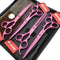 Elfirly 7.0in Professional Pet Grooming Scissors Set,Straight & Thinning & Curved Scissors 4pcs Set for Dog Grooming