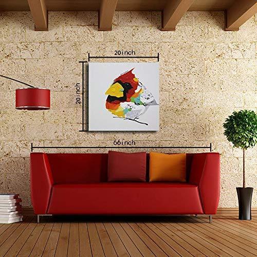 Bignut Art Funny Animal Oil Painting Hand Painted Cute Angel Dog Wall Art on Canvas Framed Wall Decor for Living Room Bedroom Office (18x30 Inches, Angel Dog)