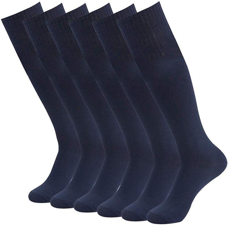 Soccer Socks, RTZAT Unisex Solid Knee High Tube Team Sports Football Socks, 2,6,12 Pairs