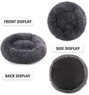 Nest 9 Donut Dog Cat Bed, Soft Plush Pet Cushion, Anti-Slip Machine Washable Self-Warming Pet Bed - Improved Sleep for Cats Small Medium Dogs (Multiple Sizes)