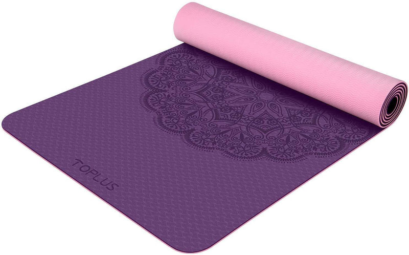 TOPLUS Yoga Mat - Classic 1/4 inch Pro Yoga Mat Eco Friendly Non Slip Fitness Exercise Mat with Carrying Strap-Workout Mat for Yoga, Pilates and Floor Exercises