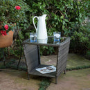 Great Deal Furniture Easton Outdoor Black Wicker Accent Table