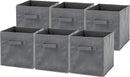 6 Pack - SimpleHouseware Foldable Cube Storage Bin, Black