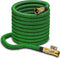 Nifty Grower 100ft Garden Hose - All New Expandable Water Hose with Double Latex Core 3/4" Solid Brass Fittings Extra Strength Fabric - Flexible Expanding Hose with Storage Bag for Easy Carry