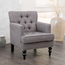 Great Deal Furniture Tufted Club Chair, Decorative Accent Chair with Studded Details - Pewter