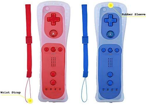 Yosikr Wireless Remote Controller for Wii Wii U - 4 Packs Pink+Red+Deep Blue+Blue