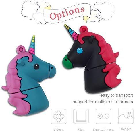 32GB Unicorn USB Flash Drive Pack of 4 Pendrives Kids Pen Drive Student Storage Zip Drive