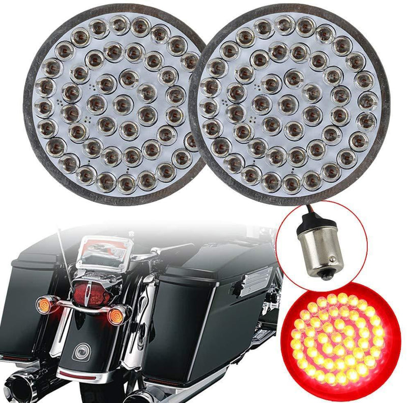 Motorcycle LED Light 2" 50mm Bullet Style LED Turn Signals Pannel For Motor bike Sporter Softail Touring (1157 base-1)