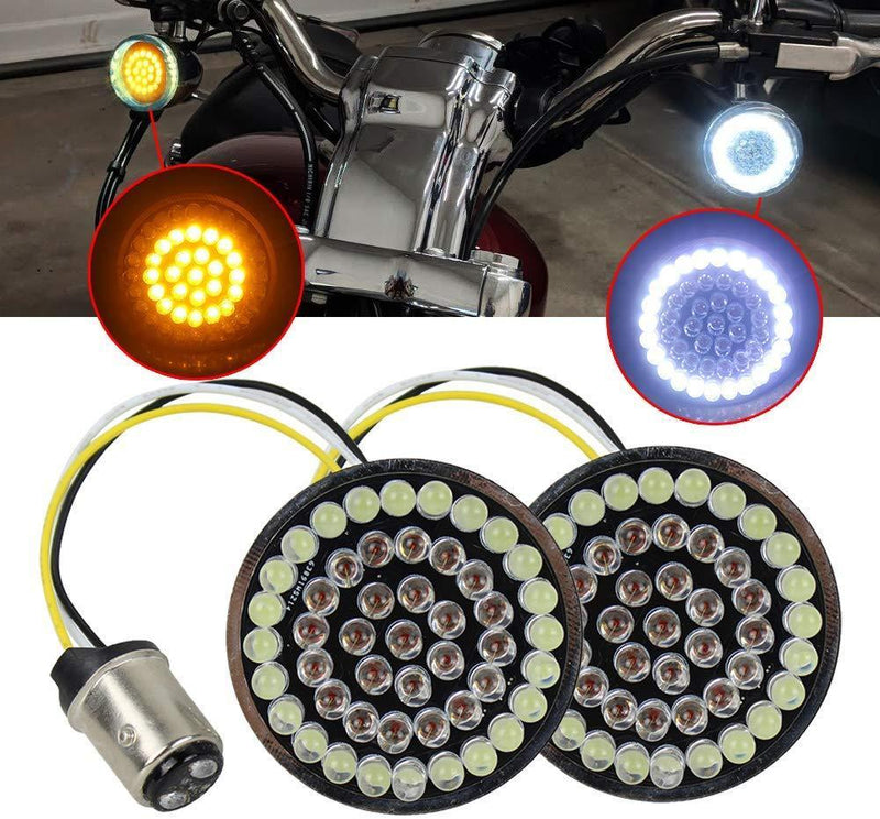 Motorcycle LED Light 2" 50mm Bullet Style LED Turn Signals Pannel For Motor bike Sporter Softail Touring (1157 base-1)