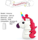 32GB Unicorn USB Flash Drive Pack of 4 Pendrives Kids Pen Drive Student Storage Zip Drive