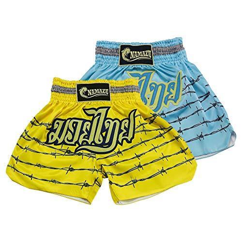 NAMAZU Muay Thai Shorts for Men and Women, High Grade MMA Gym Boxing Kickboxing Shorts.