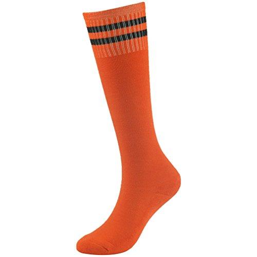 Youth Soccer Socks Fasoar Teens Knee High Football Socks Long Striped Rugby Tube Socks 2/6/10 Pairs