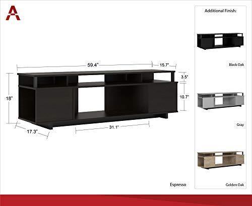 Ameriwood Home Carson TV Stand for TVs up to 70", Black