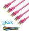 Maximm Ethernet Cable Cat6 Snagless - 6 Feet - Multi-Color - [5 Pack] - Pure Copper - UL Listed - Cable Ties Included