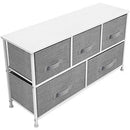 Sorbus Dresser with 5 Drawers - Furniture Storage Tower Unit for Bedroom, Hallway, Closet, Office Organization - Steel Frame, Wood Top, Easy Pull Fabric Bins (Black/Charcoal)