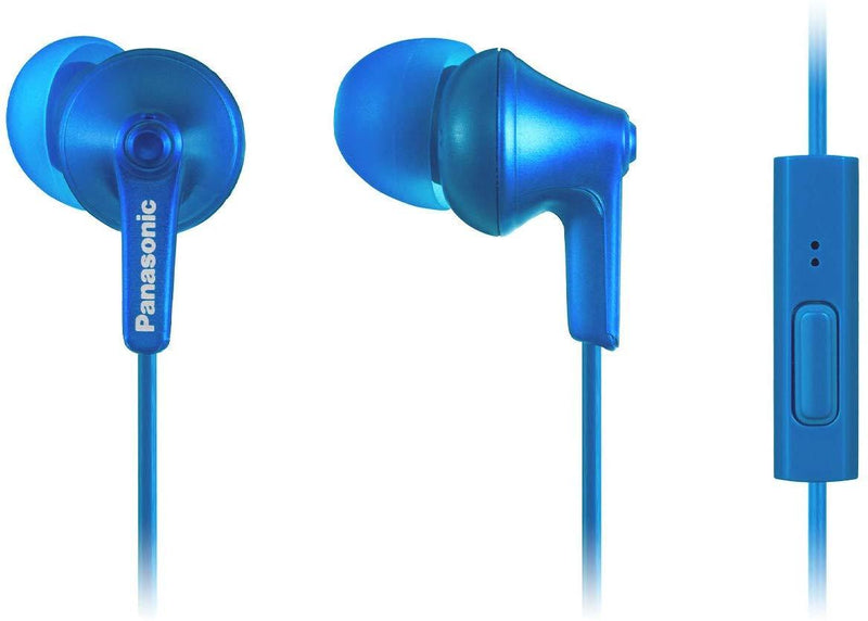 Panasonic ErgoFit In-Ear Earbud Headphones RP-HJE120-KA (Matte Black) Dynamic Crystal-Clear Sound, Ergonomic Comfort-Fit