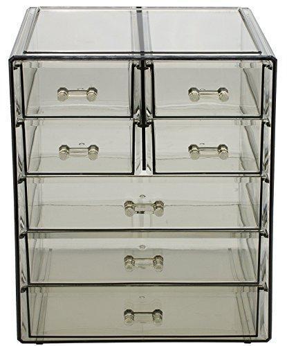 Sorbus Cosmetics Makeup and Jewelry Big Storage Display-Stylish Vanity, Bathroom Case, 4 Large, 2 Small Drawers, Clear