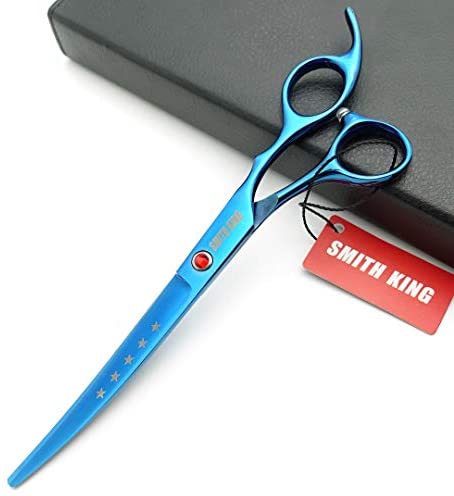 Elfirly 7.0in Professional Pet Grooming Scissors Set,Straight & Thinning & Curved Scissors 4pcs Set for Dog Grooming