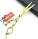 Elfirly 7.0in Professional Pet Grooming Scissors Set,Straight & Thinning & Curved Scissors 4pcs Set for Dog Grooming