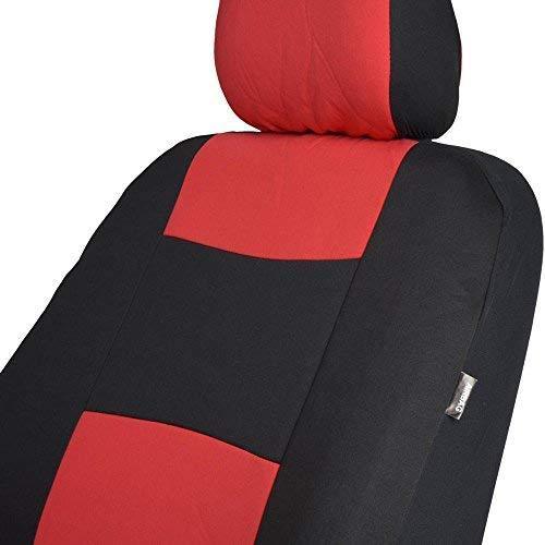 BDK OS-309-BG Polypro Black/Car Seat Cover, Easy Wrap Two-Tone Accent for Auto, Split Bench, Tan Beige