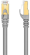 Maximm Cat7 Ethernet Cable, 15 Feet, Grey, 10-Pack - Pure Copper - RJ45 Gold-Plated Snagless Connectors 600 MHz, 10 Gbps. for Fast Network & Computer Networking + Cable Clips and Ties