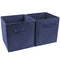 Sorbus Storage Cube Basket Bin, 6 Pack Navy Blue