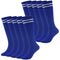 Youth Soccer Socks Fasoar Teens Knee High Football Socks Long Striped Rugby Tube Socks 2/6/10 Pairs