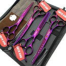 Elfirly 7.0in Professional Pet Grooming Scissors Set,Straight & Thinning & Curved Scissors 4pcs Set for Dog Grooming