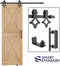 5FT Heavy Duty Sturdy Sliding Barn Door Hardware Kit -Super Smoothly and Quietly - Simple and Easy to Install - Includes Step-by-Step Installation Instruction -Fit 30" Wide Door(Rhombic Shape Hanger)