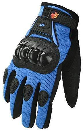 Street Bike Full Finger Motorcycle Gloves 09 (Large, black)