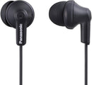 Panasonic ErgoFit In-Ear Earbud Headphones RP-HJE120-K (Black) Dynamic Crystal Clear Sound, Ergonomic Comfort-Fit