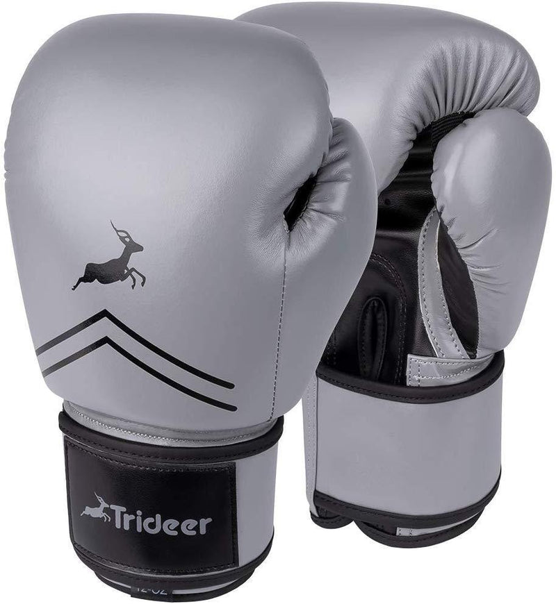 Trideer Pro Grade Boxing Gloves, Kickboxing Bagwork Gel Sparring Training Gloves, Muay Thai Style Punching Bag Mitts, Fight Gloves Men & Women