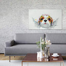 Bignut Art Oil Painting Hand Painted Funny Animal Smoking Dog Cool Wall Art on Canvas Framed Wall Decor for Living Room Bedroom Office (30x30 Inches, Smoking Dog)