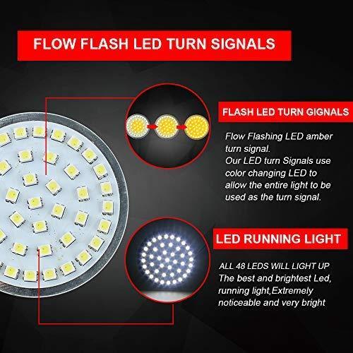 Motorcycle LED Light 2" 50mm Bullet Style LED Turn Signals Pannel For Motor bike Sporter Softail Touring (1157 base-1)