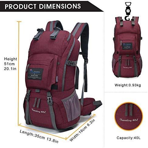 MOUNTAINTOP 40L Hiking Backpack for Outdoor Camping