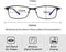 Cyxus Blue Light Blocking Computer Glasses [Better Sleep] Anti Digital Eye Strain Headache Video Eyewear (Blue Browline Frame)