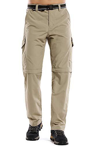 Mens Hiking Pants Adventure Quick Dry Convertible Lightweight Zip Off Fishing Travel Mountain Trousers