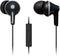 Panasonic ErgoFit In-Ear Earbud Headphones RP-HJE120-KA (Matte Black) Dynamic Crystal-Clear Sound, Ergonomic Comfort-Fit