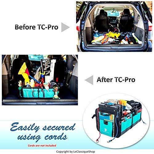 TRUNKCRATEPRO Collapsible Portable Multi Compartments Heavy Duty Non-Slip Cargo Trunk Organizer Storage, Blue